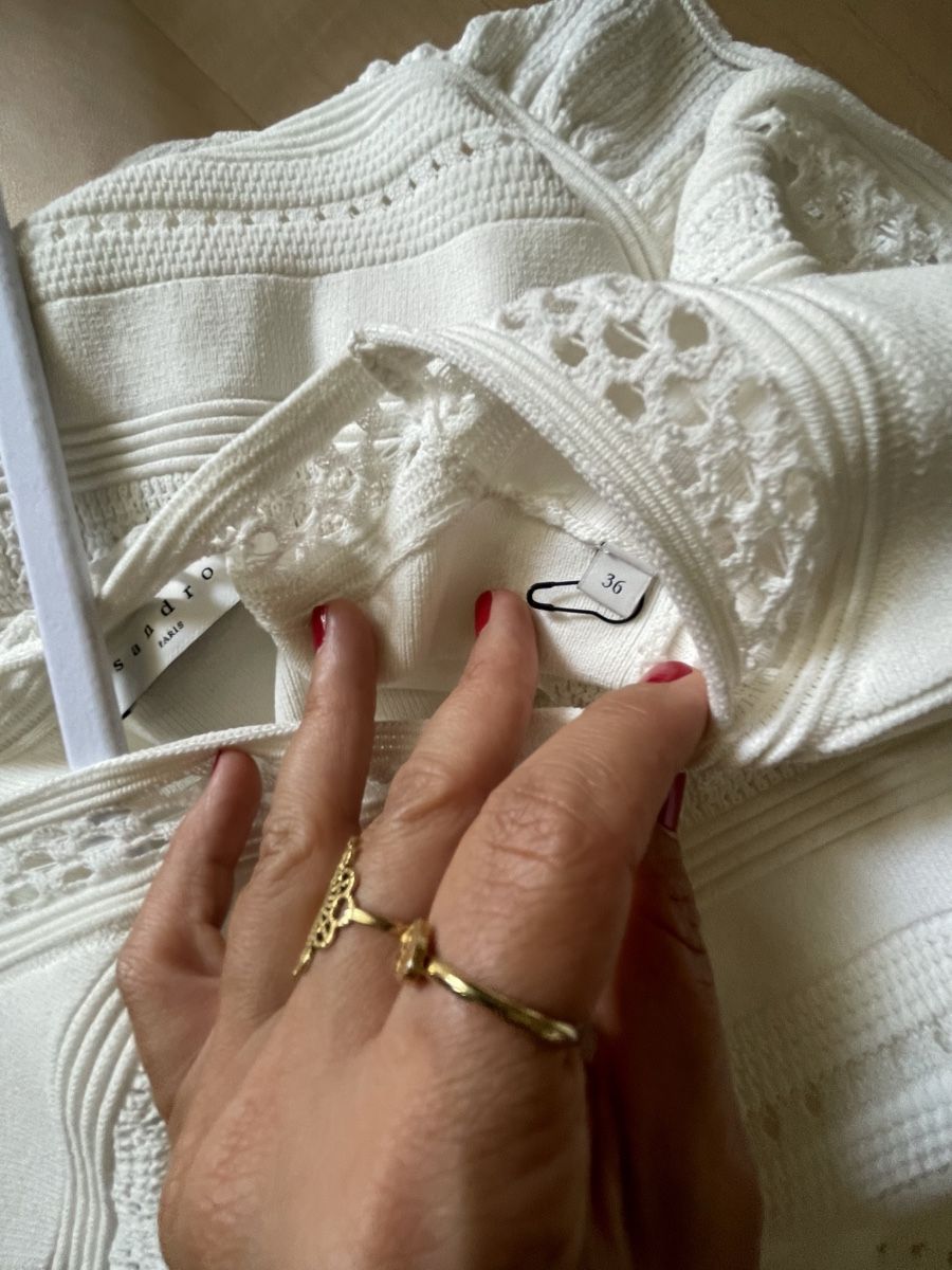 Sandro Vestiti: SANDRO knitted white dress XS/S – Usato da Zürich venduto da Angela_Fashion_Lover 6