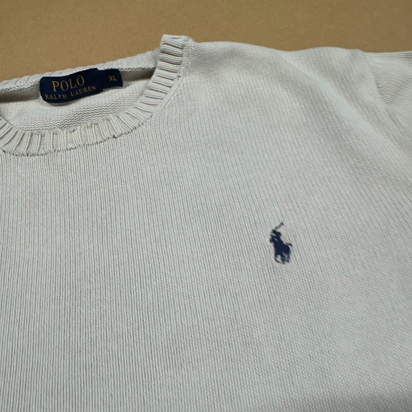 Ralph Lauren Maglioni & Felpe: Polo Ralph Lauren knitted white crewneck retro pullover pull – Usato da St. Gallen venduto da sourced_limited 1