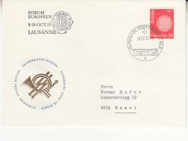 Sonderstempel A. 1200 Forum Européen Lausanne 1970