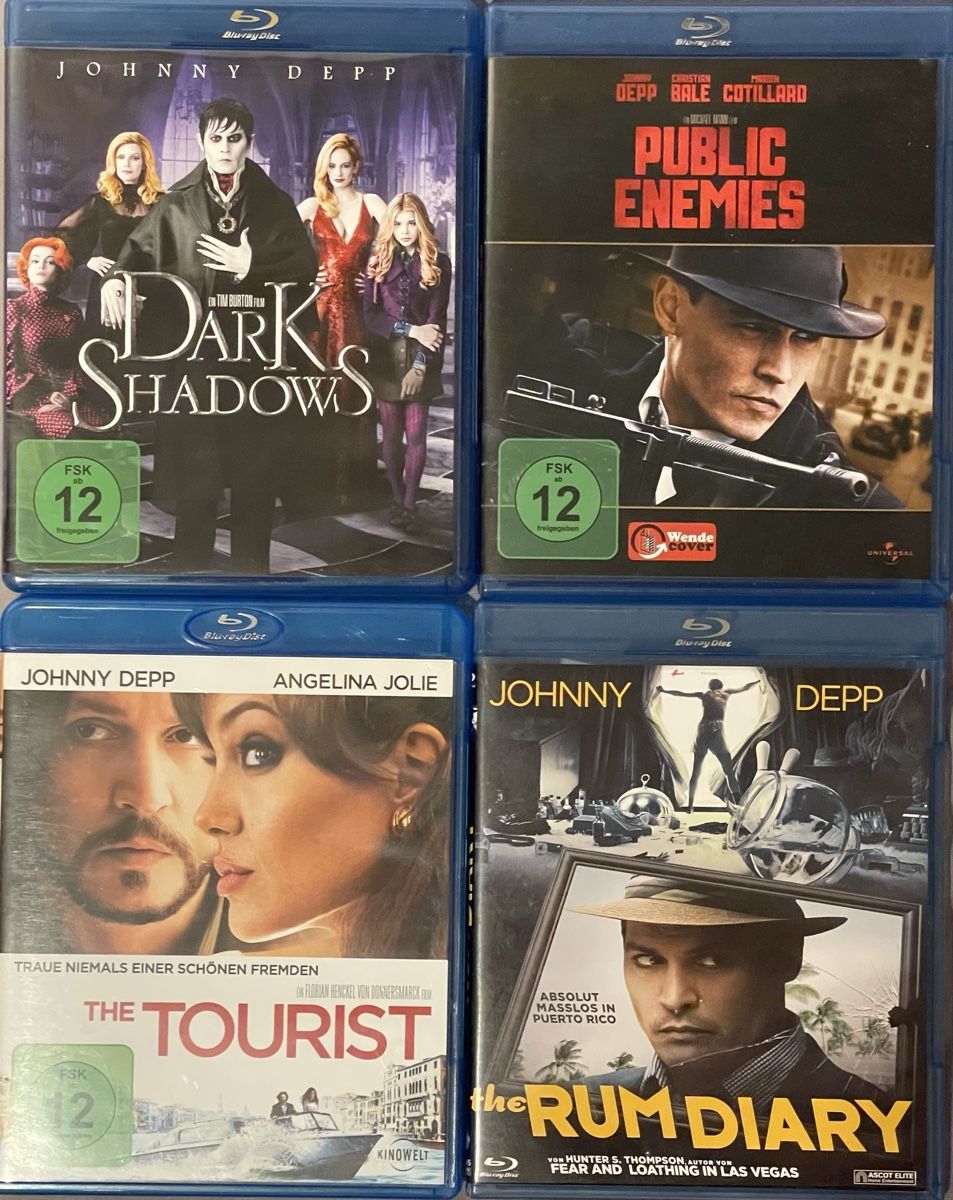 Tutti i DVDs: 4 x Johnny Depp  Blu Ray Filme – Usato da Waldenburg venduto da Gonzo8