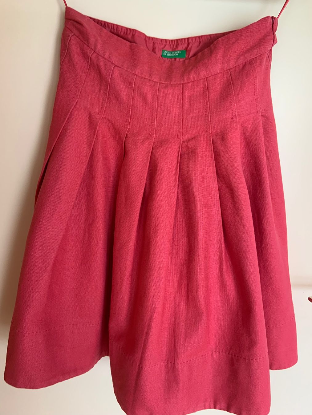 Benetton Gonne: Jupe en lin rose framboise – Usato da Ecublens VD venduto da timily 1