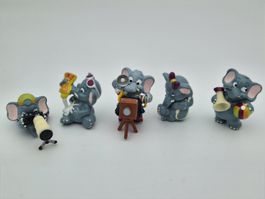5x Vintage Ü-Ei Elefanten Figuren 90er Kult Posten 