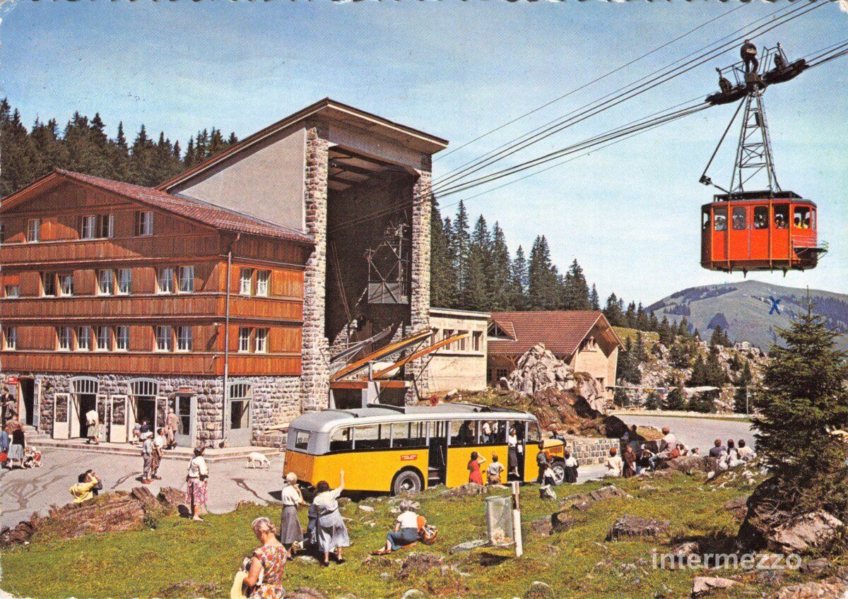 Cartoline postali: Schwägalp // 1962 Postauto Säntis Seilbahn – Usato da Basel venduto da intermezzo12