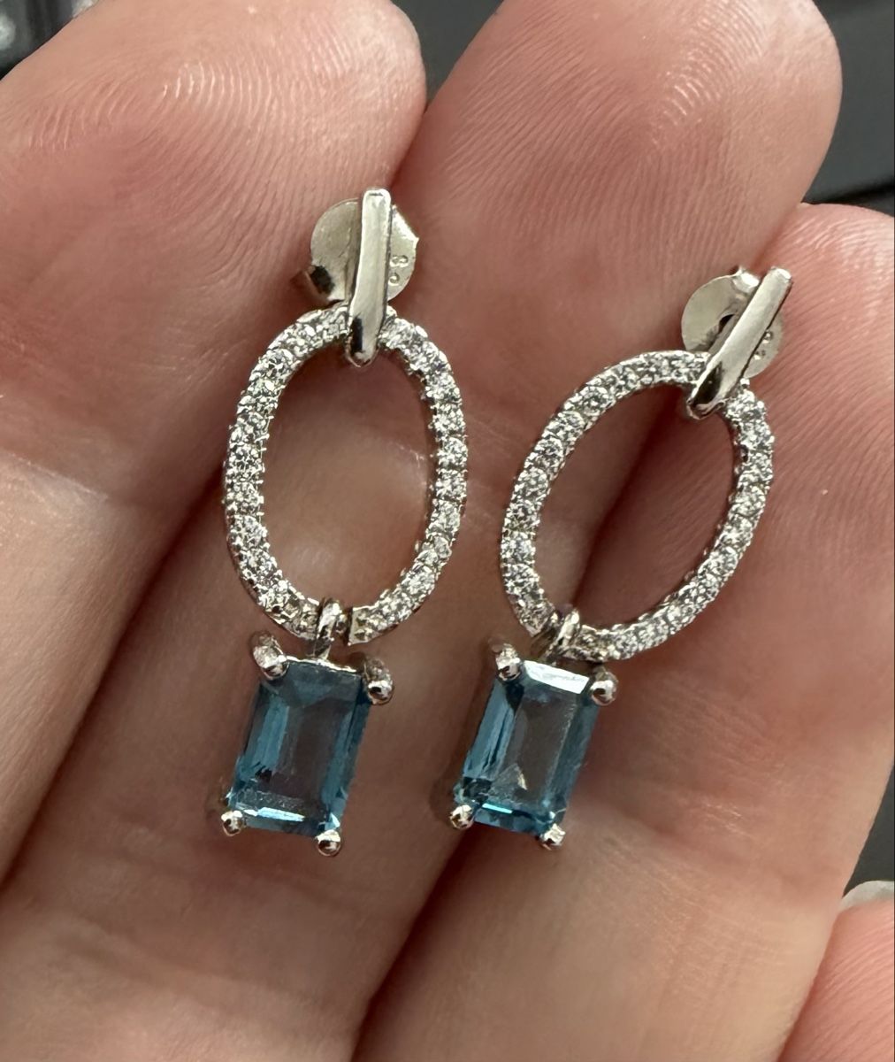 Orecchini pendenti & Orecchini a lobo: Elegante Silber Ohrringe mit Topas! – Nuovo (secondo la descrizione) da Luzern venduto da Pool33 1