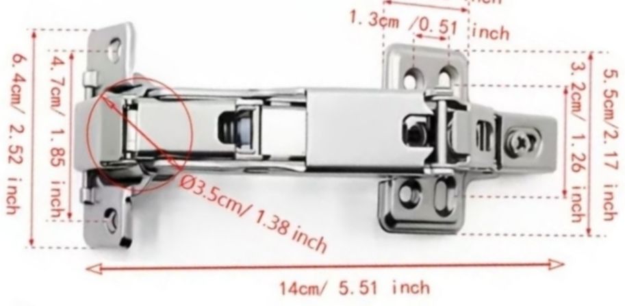 Eisenwaren: 180° Soft-Close Möbelscharnier / Weitwinkelscharnier 4 Stück – Neu (gemäss Beschreibung) aus Bern von davehae 4
