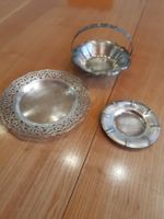 Versilbert Lot von Drei Objekten