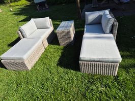 Gartenlounge-Set Rattanlounge Greemotion Olea 5-teilig