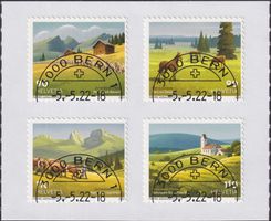 2022, Nr.1908-1911 mit Ersttags-Halbmond-Stempel BERN