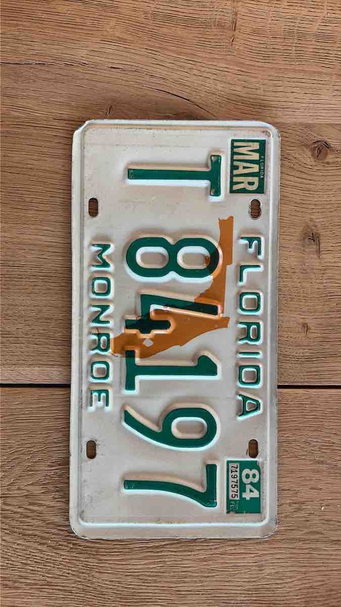 Insegne: Plaque immatriculation Floride Monroe occasion – Usato da Lengnau BE venduto da User183719