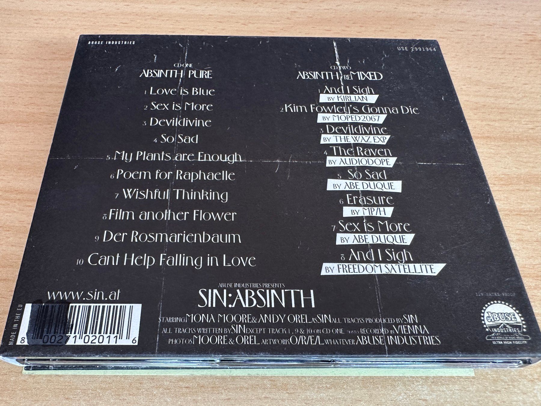CD: Sin – Absinth - 2 CD – Usato da Rikon im Tösstal venduto da Alpenmutz 1