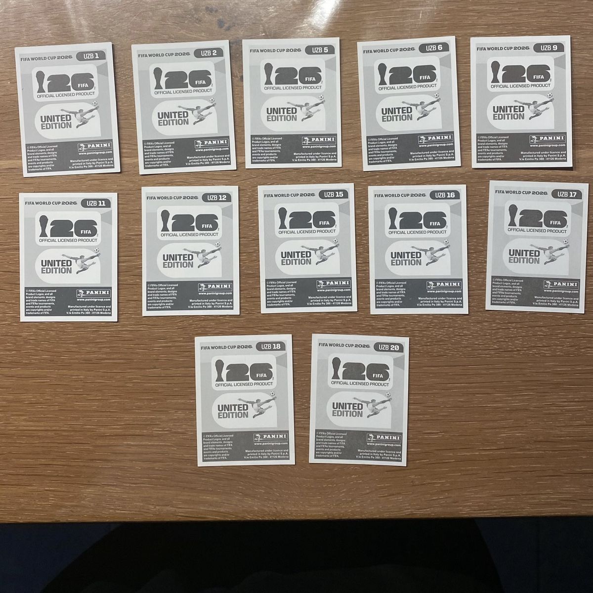 Panini Carte collezionabili: Panini Stickers - UZB - 12 Stickers – Nuovo (secondo la descrizione) da Adliswil venduto da didoli 1