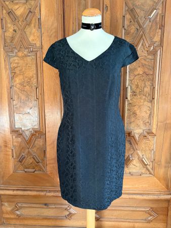 VINTAGE-Kleid „Das kleine Schwarze“ 100 % dicke Seide