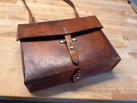 Original Schweizer Armee Kartentasche Leder 1974