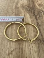 Goldene Creolen Ohrringe, Modeschmuck, wie neu, Top!