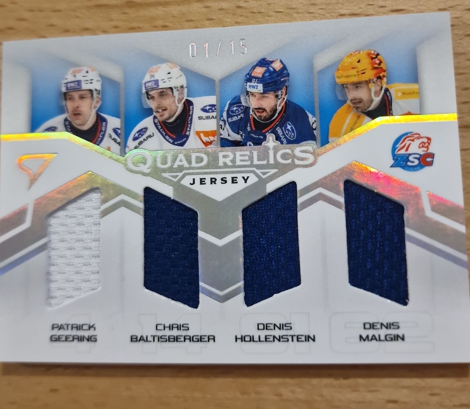 Sportzoo Cartes à collectionner: ZSC Quad Relics Jersey  01/15  – Neuf (Voir description) à Bürglen UR par Snuffinski90