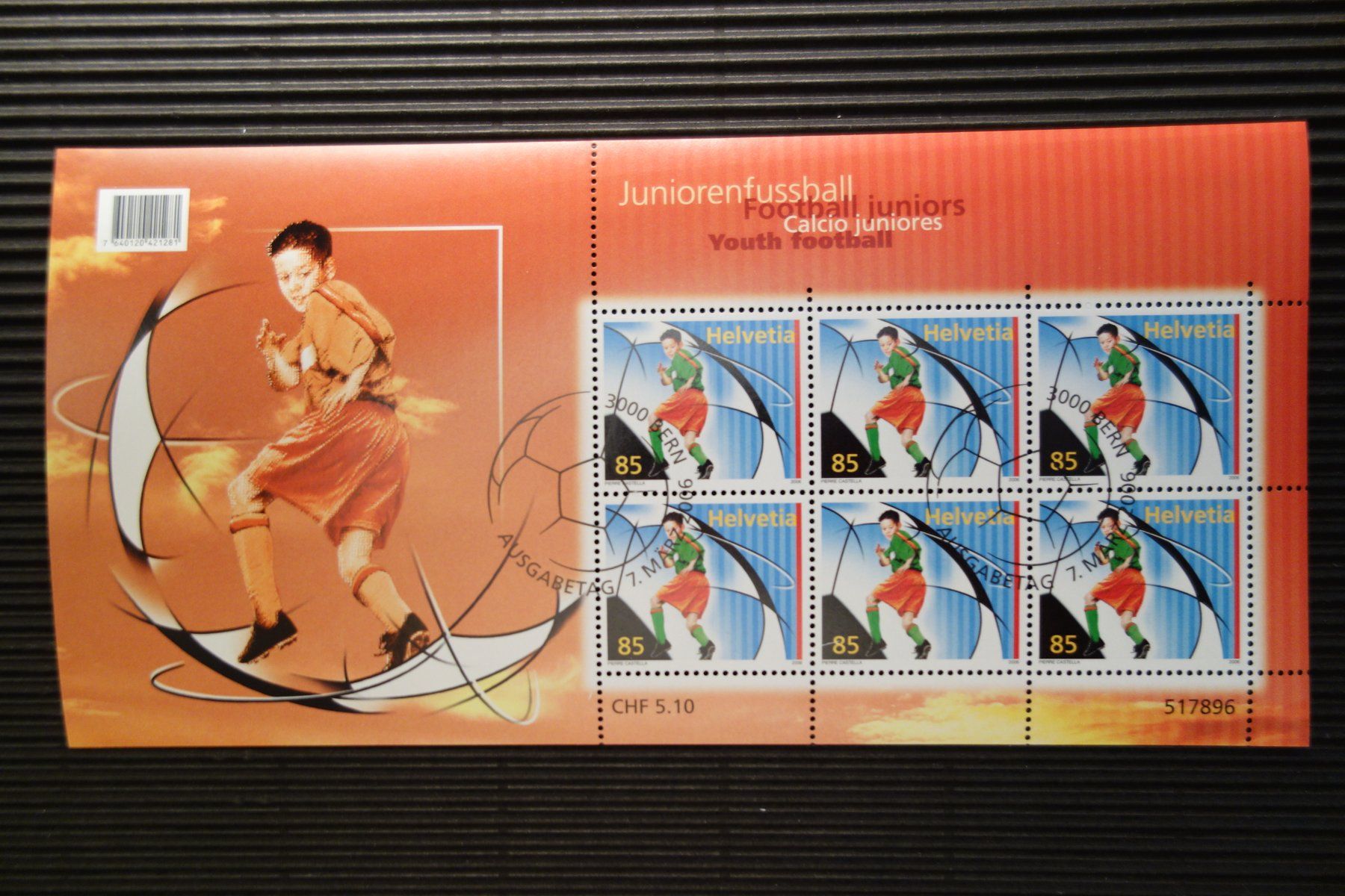 Tutti i francobolli: 2006 FDC und Kleinbogen Juniorenfussball ET – Nuovo (secondo la descrizione) da Mettmenstetten venduto da Sutasso
