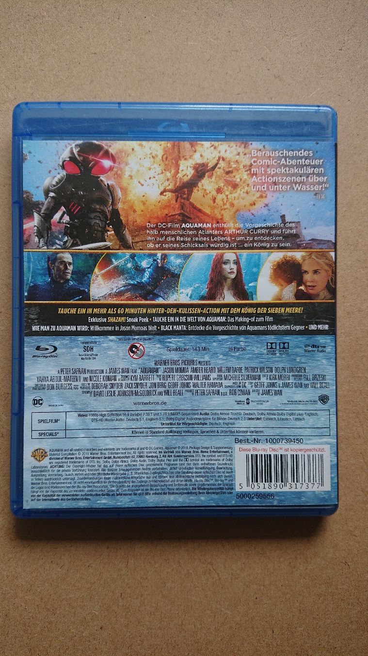 Tutti i DVDs: Aquaman Blu-ray Film  – Usato da Chur venduto da FreakofRarity 1