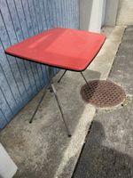 Vintage Werzalit Gartentisch rot Klapptisch 60er 70er Jahre