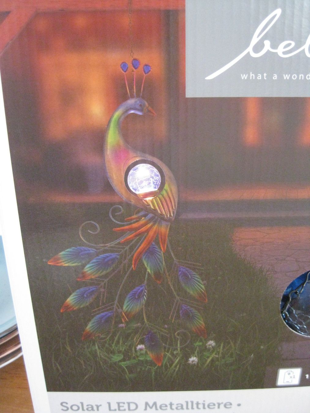 Tutte le decorazioni: Schöner Metall Solar PFAU – Nuovo e nell'imballaggio originale da Romanshorn venduto da Wazoohandlung 1
