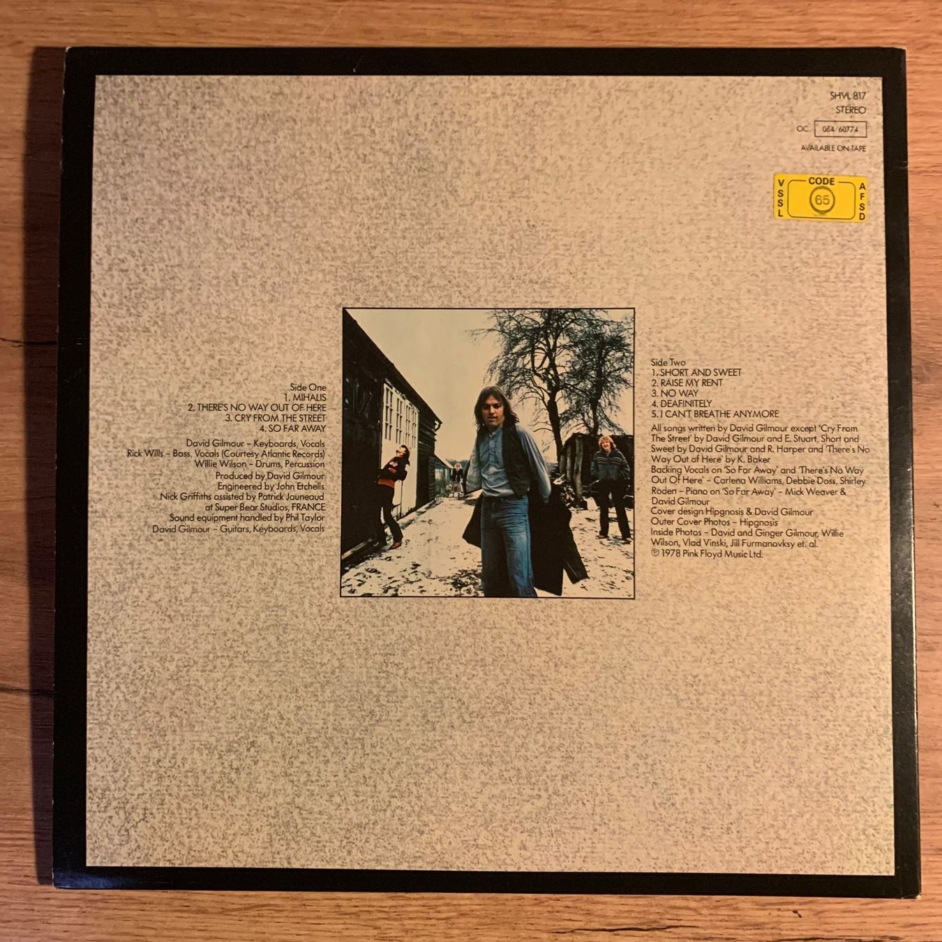 Dischi in vinile: DAVID GILMOUR - DAVID GILMOUR...OG UK 1978...VG++/VG++ – Usato da Gals venduto da Diskopat 1