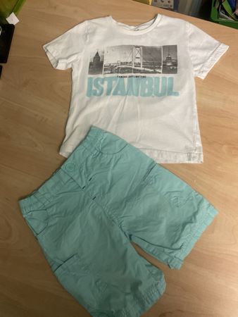 Sommer Set Gr.86 T-Shirt Istanbul + Shorts Türkis