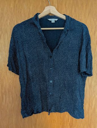 American Eagle Hemd dunkelblau gepunktet