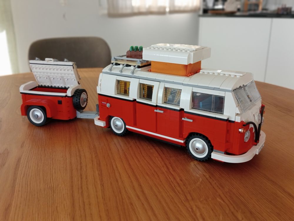 Lego VW T1 Camper mit Anhänger & Beleuchtung (Gebraucht) in ...