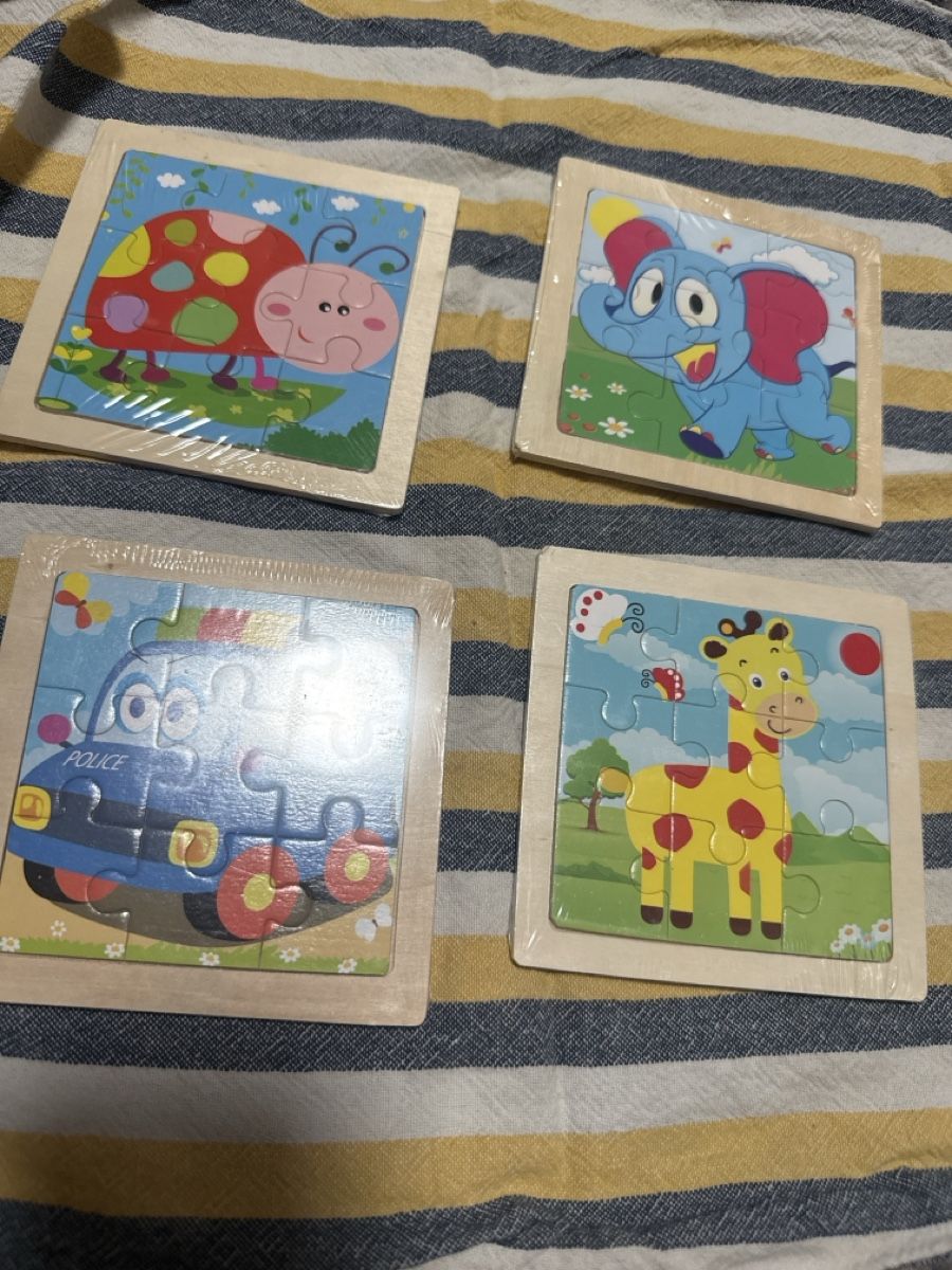 Puzzle: Holzpuzzle Kinder 4er Set – Nuovo e nell'imballaggio originale da Zürich venduto da Krikri21