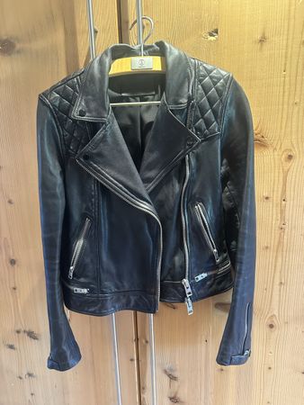 Veste en cuir AllSaints noire, parfait état