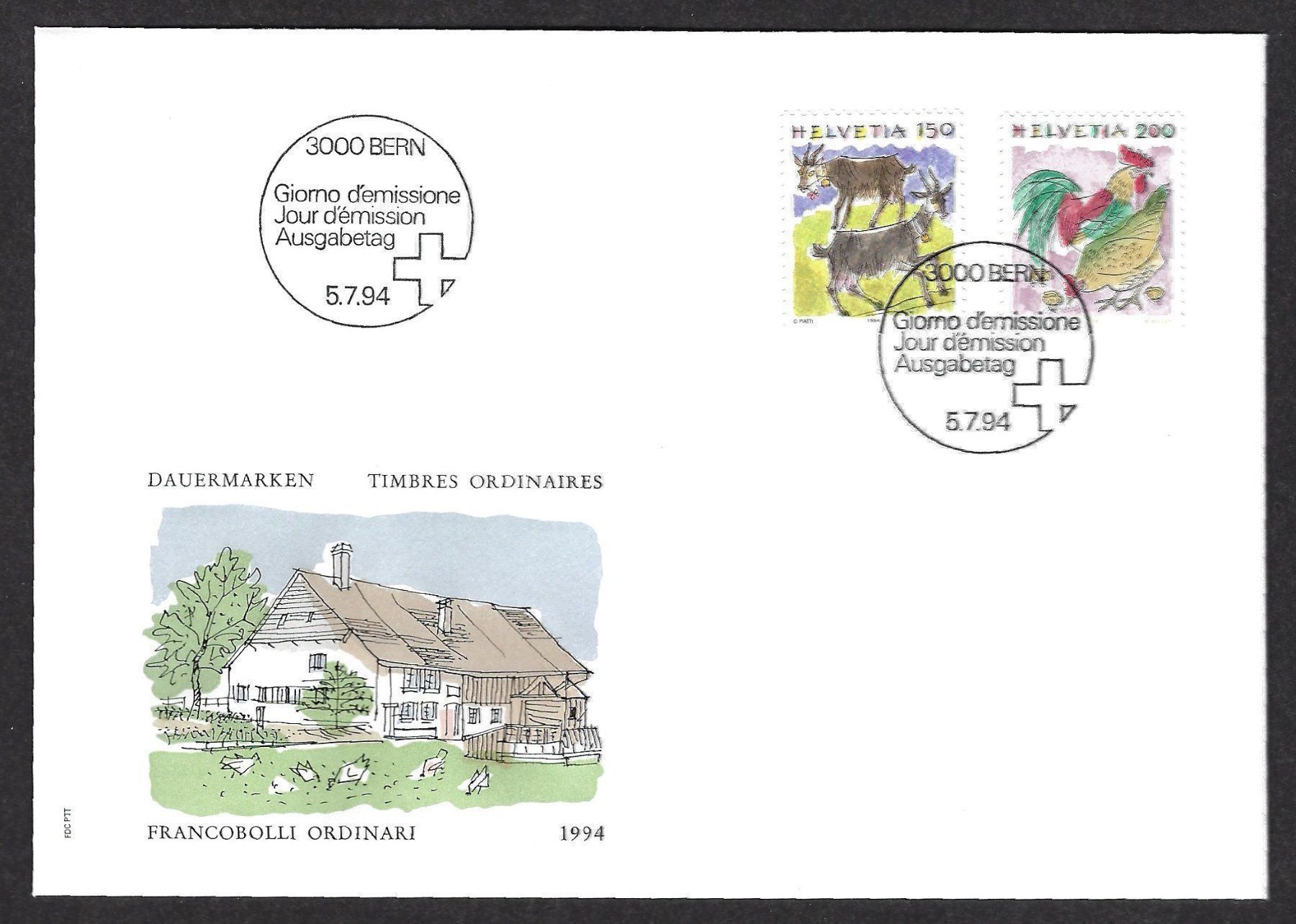 Tutti i francobolli: Dauermarken 5.7.1994, Ersttagsbrief – Usato da Luzern venduto da Einh0rn