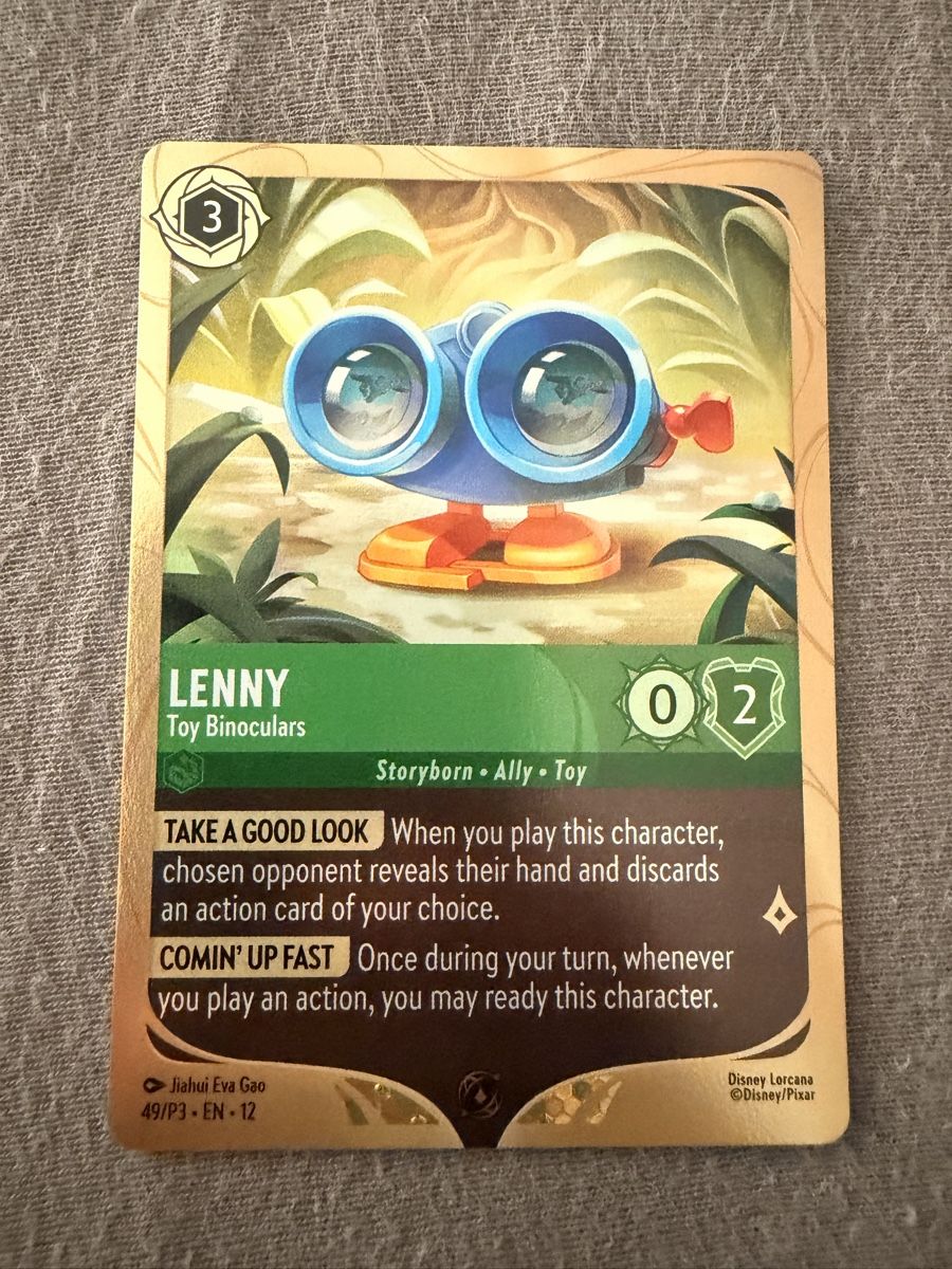 Disney Sammelbilder & Trading cards: Lorcana Lenny Promo – Gebraucht aus Massagno von pokecoach