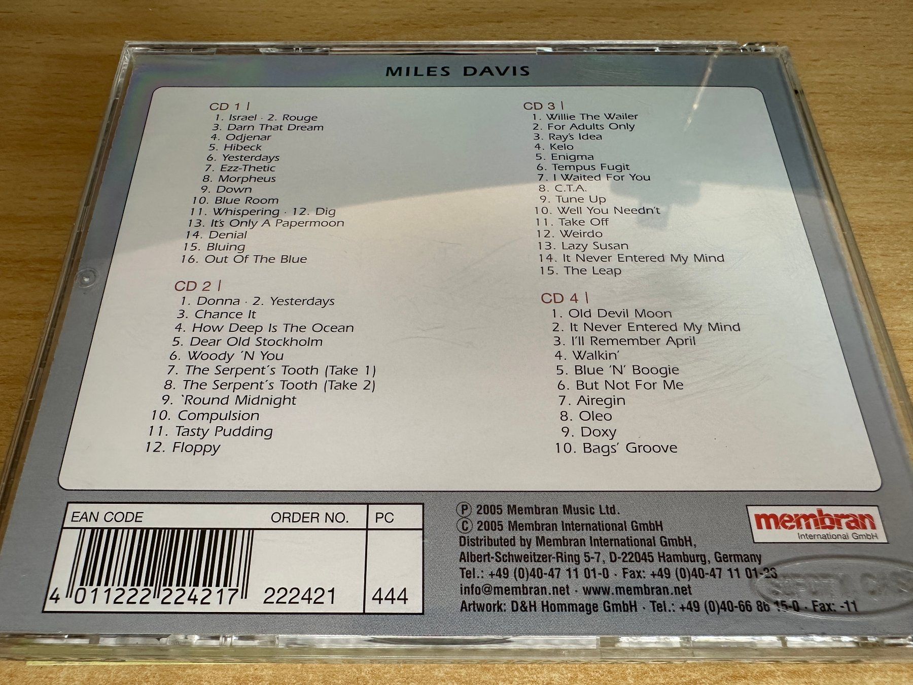 CD: J0 Miles Davis – Morpheus - 4 CD – Usato da Rikon im Tösstal venduto da Alpenmutz 1