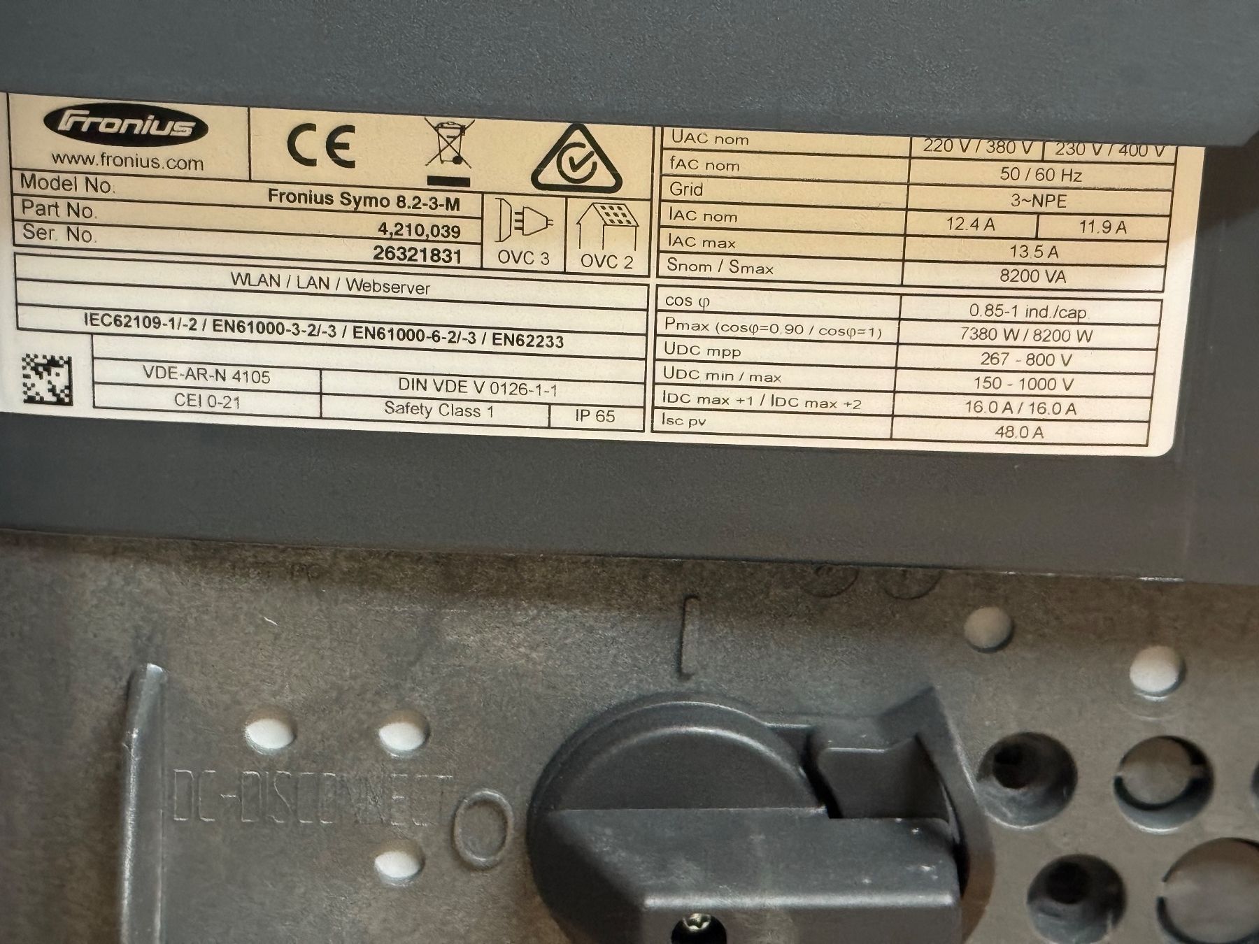 Fronius Inverter: Fronius Wechselrichter 8.2-3-M – Usato da Diepoldsau venduto da Traugott 1