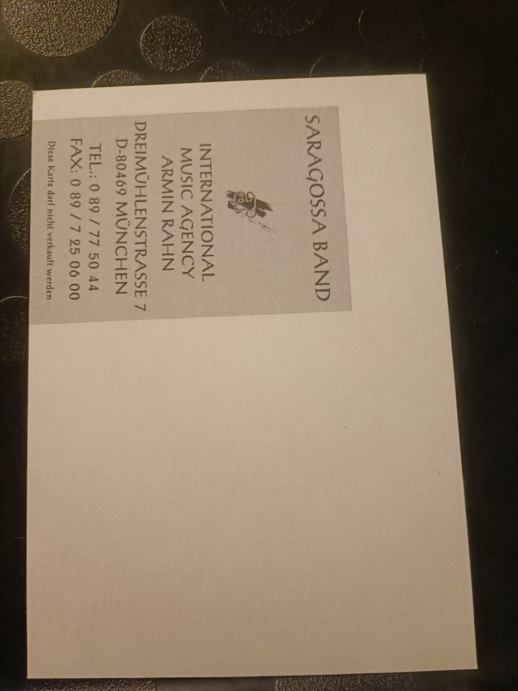 Autogramme: Saragossa Band - signierte Autogrammkarte – Gebraucht aus Menziken von Artographs 1