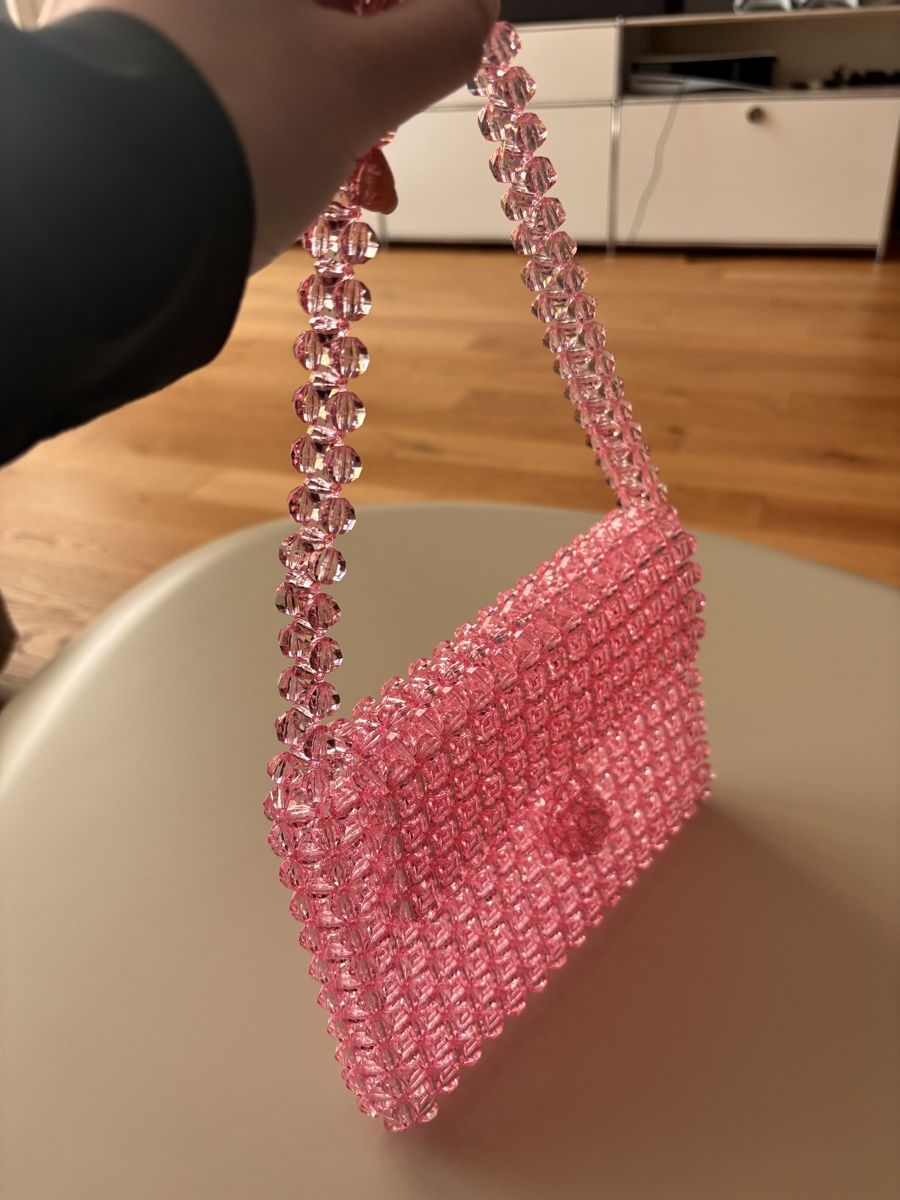Taschen für Damen: Handmade Perlen-Handtasche, Rosa – Neu (gemäss Beschreibung) aus Horgen von tha_h6cv 5