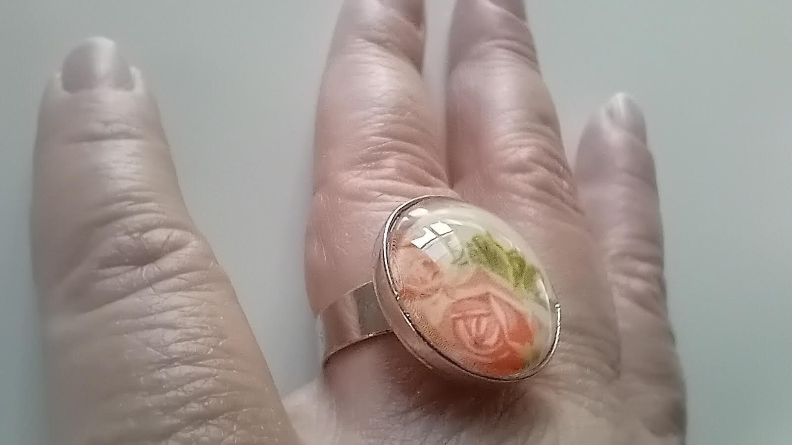 Anelli: Vintage Ring Modeschmuck Rose – Usato da Salez venduto da Robe12 6
