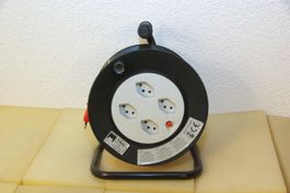 Kabeltrommel 19m, rot - schwarz, neu