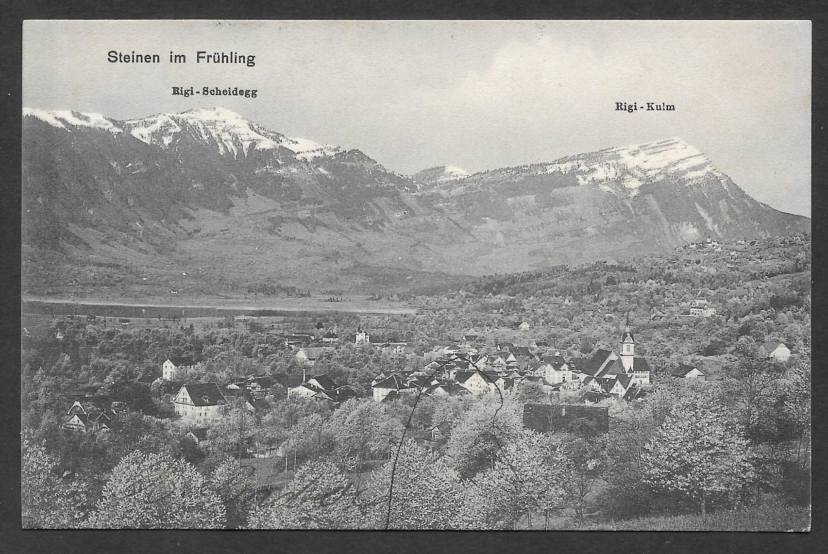 Cartes postales: Steinen Gesamtansicht im Frühling – D'occasion à Olten par clotaldi