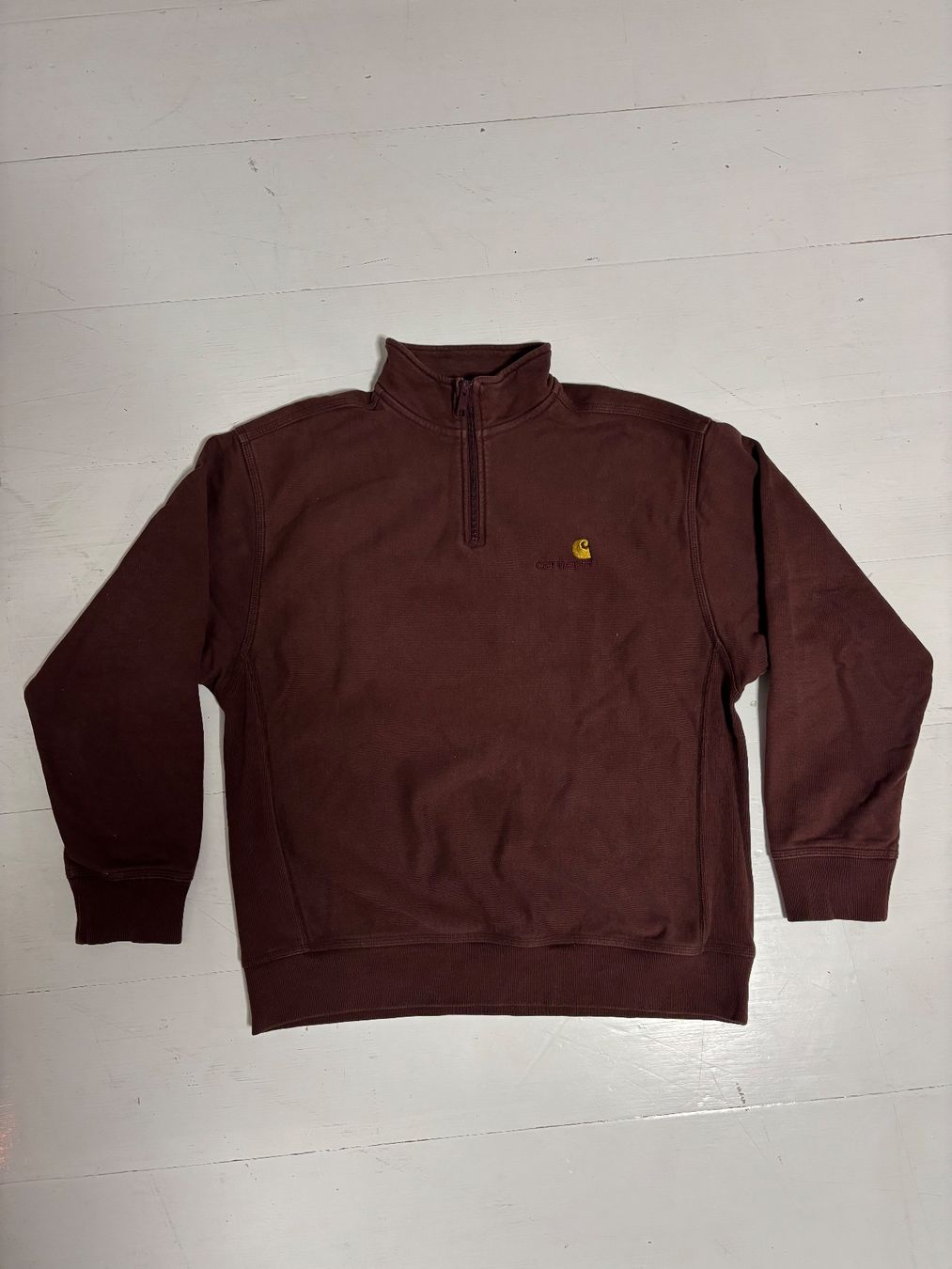 Carhartt Pullover & Sweatshirts: Brauner Quarter-Zip Carhartt Pullover – Gebraucht aus Zürich von LinoBossi