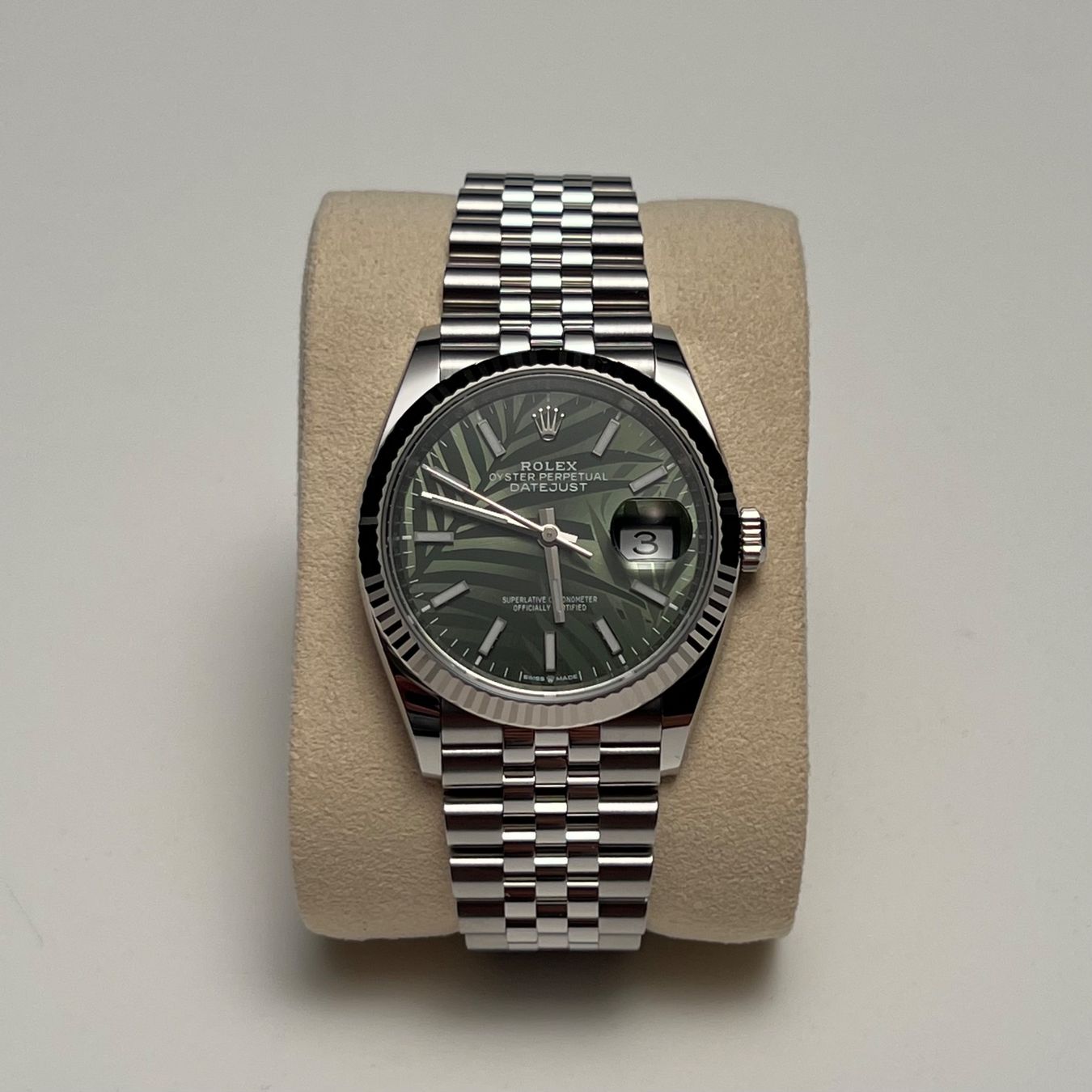 Rolex Orologi: Rolex Datejust 36 "Palm" Full Set, Jubilee – Nuovo e nell'imballaggio originale da Grand-Lancy venduto da Zephyr.26 3