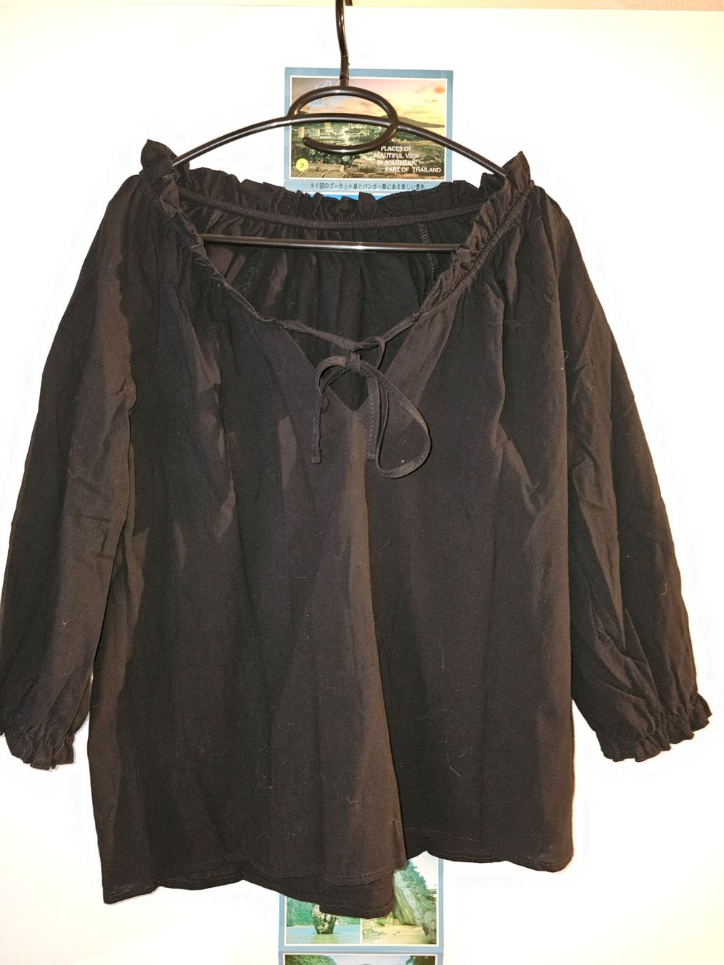 Camicette: Damen Bluse schwarz mit Bindeband neu – Nuovo e nell'imballaggio originale da Biel/Bienne venduto da TurfandSurf2025 1