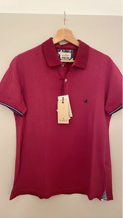 New with Tags Brooksfield Men's Pink Polo Shirt