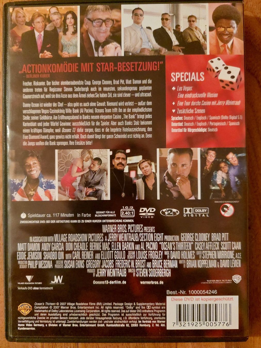 Tutti i DVDs: DVD - Ocean's 13 – Usato da Rheinfelden venduto da FilmAuktion 1
