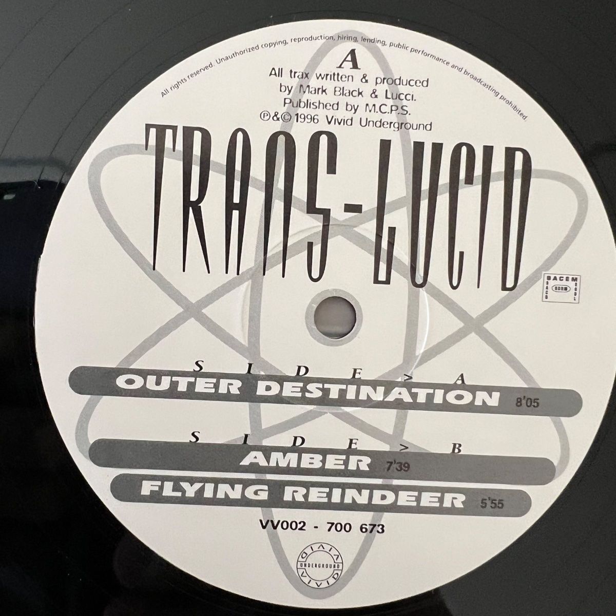 Dischi in vinile: Trans-Lucid - Outer Destination / 12" Maxi -1. F-Press. 1996 – Usato da Gais venduto da soundcave57 2
