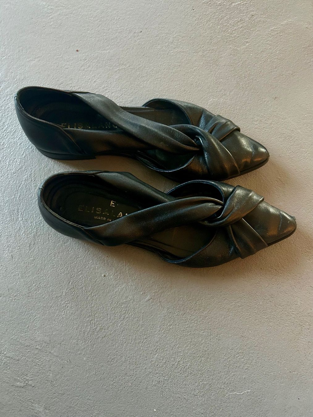 Damenschuhe: Schwarze Leder Ballerinas Elisa Lanci – Gebraucht aus Derendingen von fap10