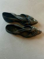 Schwarze Leder Ballerinas Elisa Lanci