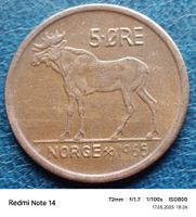 NORWEGEN - 5 OERE 1965 - GROSSE MUENZE SEHR SCHOEN - BRONZE