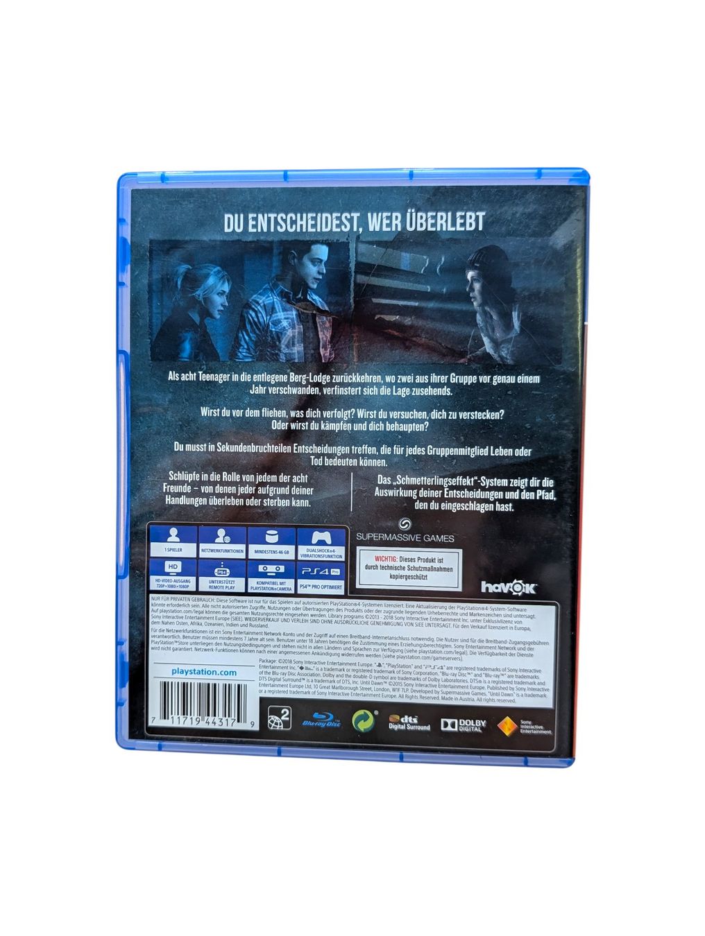 Sony Giochi: Until Dawn Playstation 4 (PS4) – Usato da Domat/Ems venduto da IsseldorsShop 1