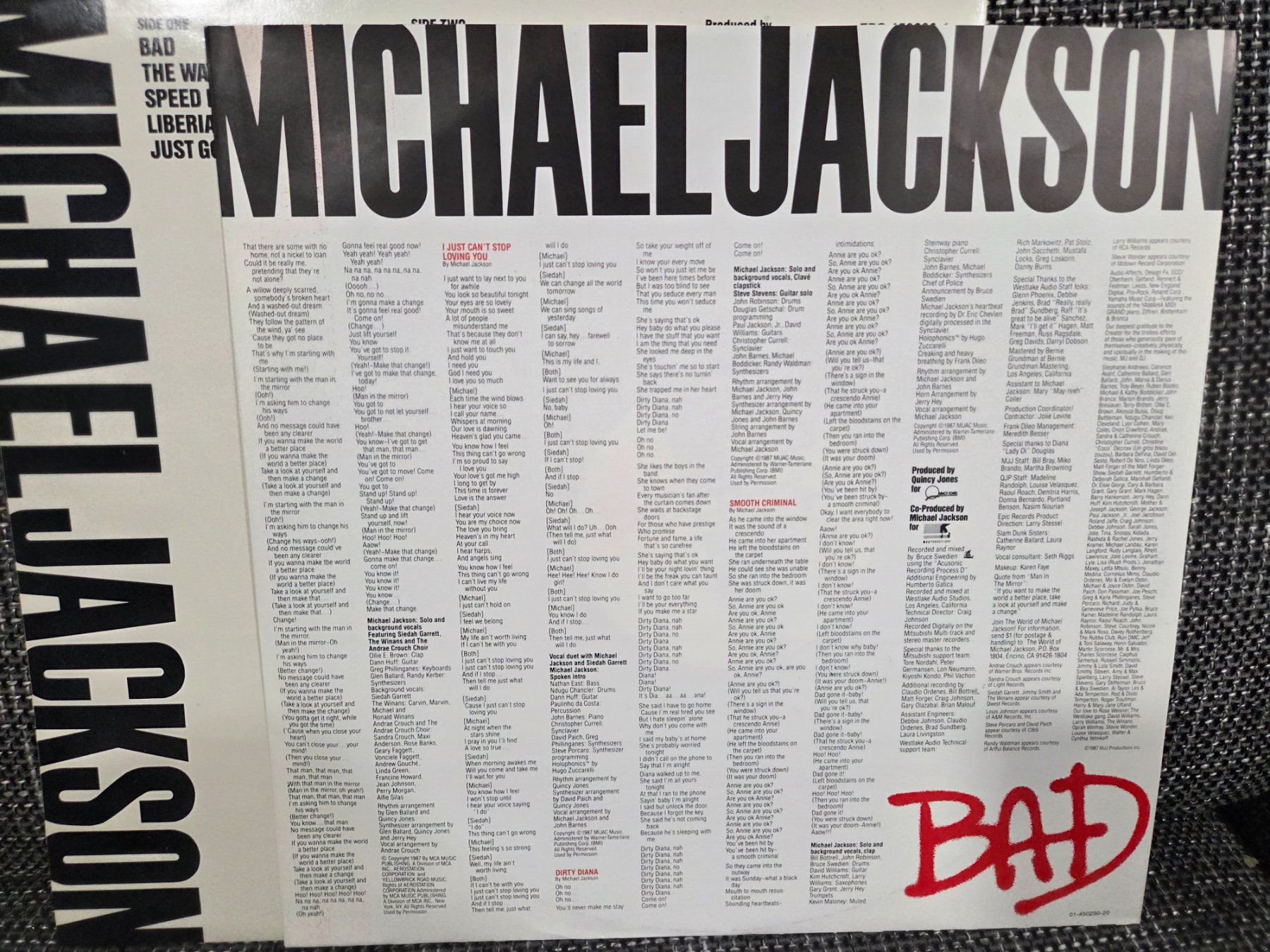 Schallplatten: Michael Jackson Bad LP Topzustand – Gebraucht aus Stetten SH von ExtremMIB 4