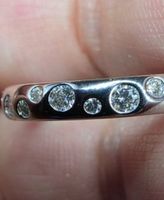 Bague argent avec diamants de moissanite certifiés GRA
